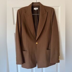 A.L.C. Classic Brown Blazer with Gold Buttons